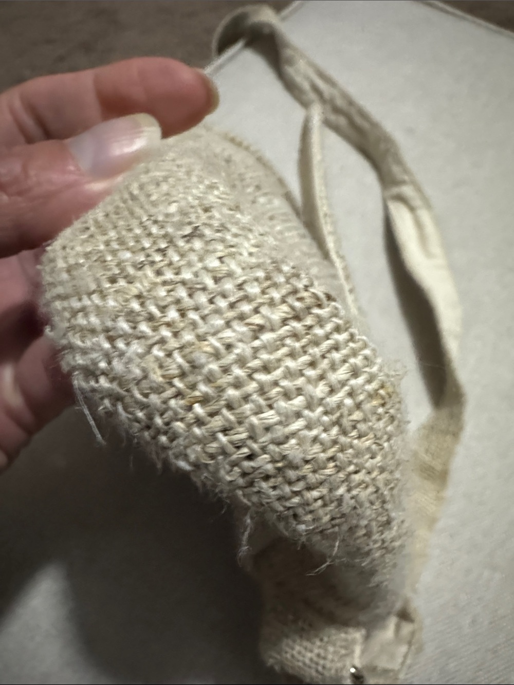 Ark Fair Trade's Hemp Crossbody Bag-Nepal Orig-Natural Color with Imperfections - Picture 11 of 16